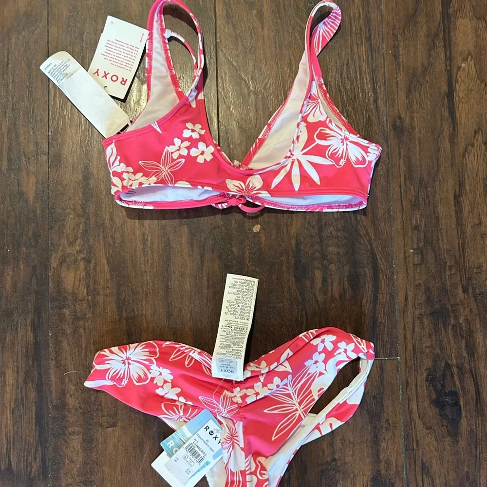 Roxy Pink Floral Bikini Set - Picture 4 of 7